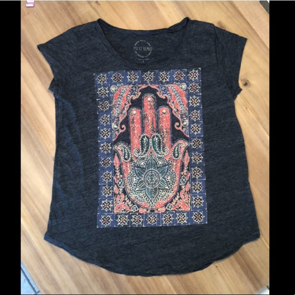 Lucky Brand Namaste Hand Short sleeved Top